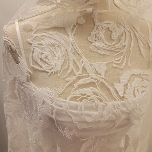 Rose lace fabric